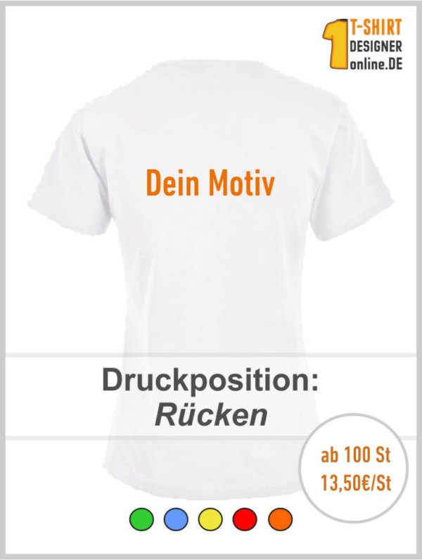 Damen T-Shirt mit Druck auf Rücken