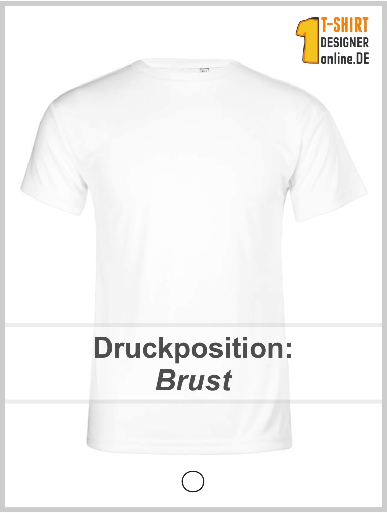 Laufshirt Bedrucken Weiß Brust