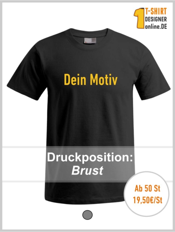 Schwarzes T-Shirt mit Druck auf Brust