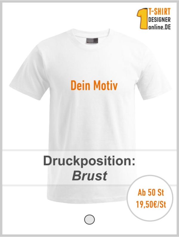 Weißes T-Shirt mit Druck auf Brust