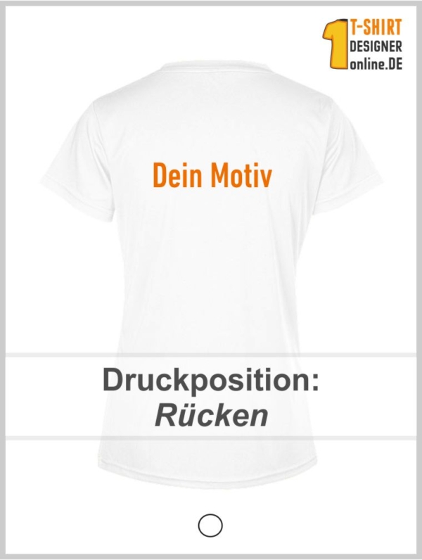 Damen Laufshirt mit Druck auf Rücken