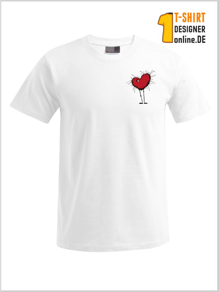 Herz-Strichmännchen Design für dein T-Shirt