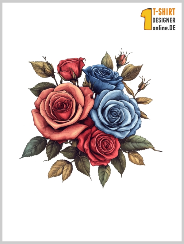 Rosen Design für dein T-Shirt