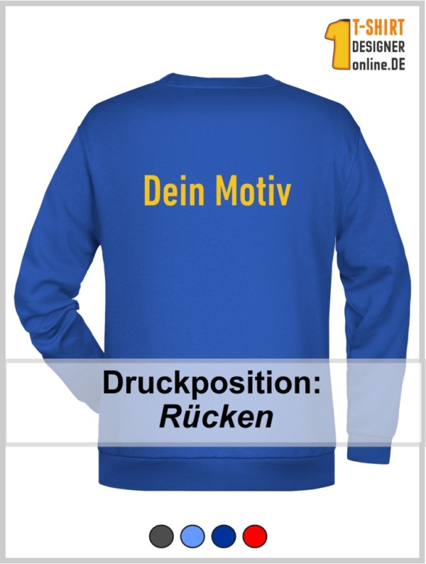 Sweatshirt mit Druck auf Rücken